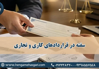 سفته در قراردادهای کاری و تجاری